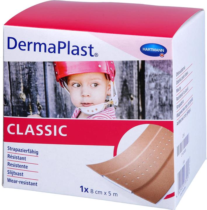 Produktbild Hartmann DermaPlast classic 8 cm x 5 m strapazierfähiges Wundpflaster, 1 St. Pflaster (1 x)