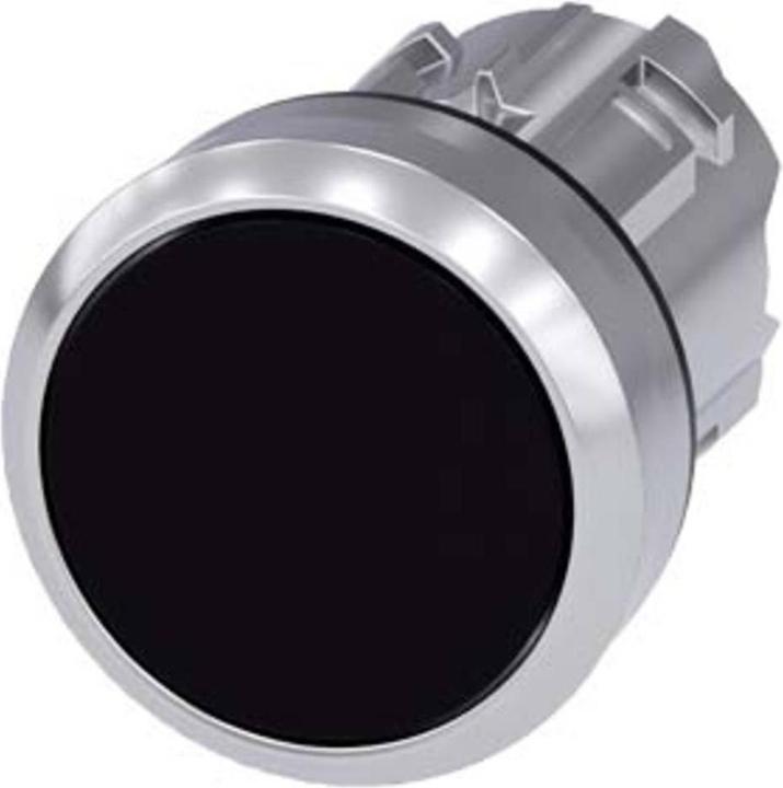 Produktbild Siemens Pushbutton 22mm round metal shiny black