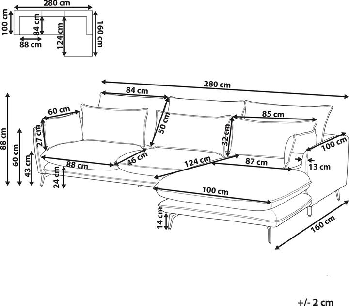 Produktbild Beliani Gallo (Ecksofa)