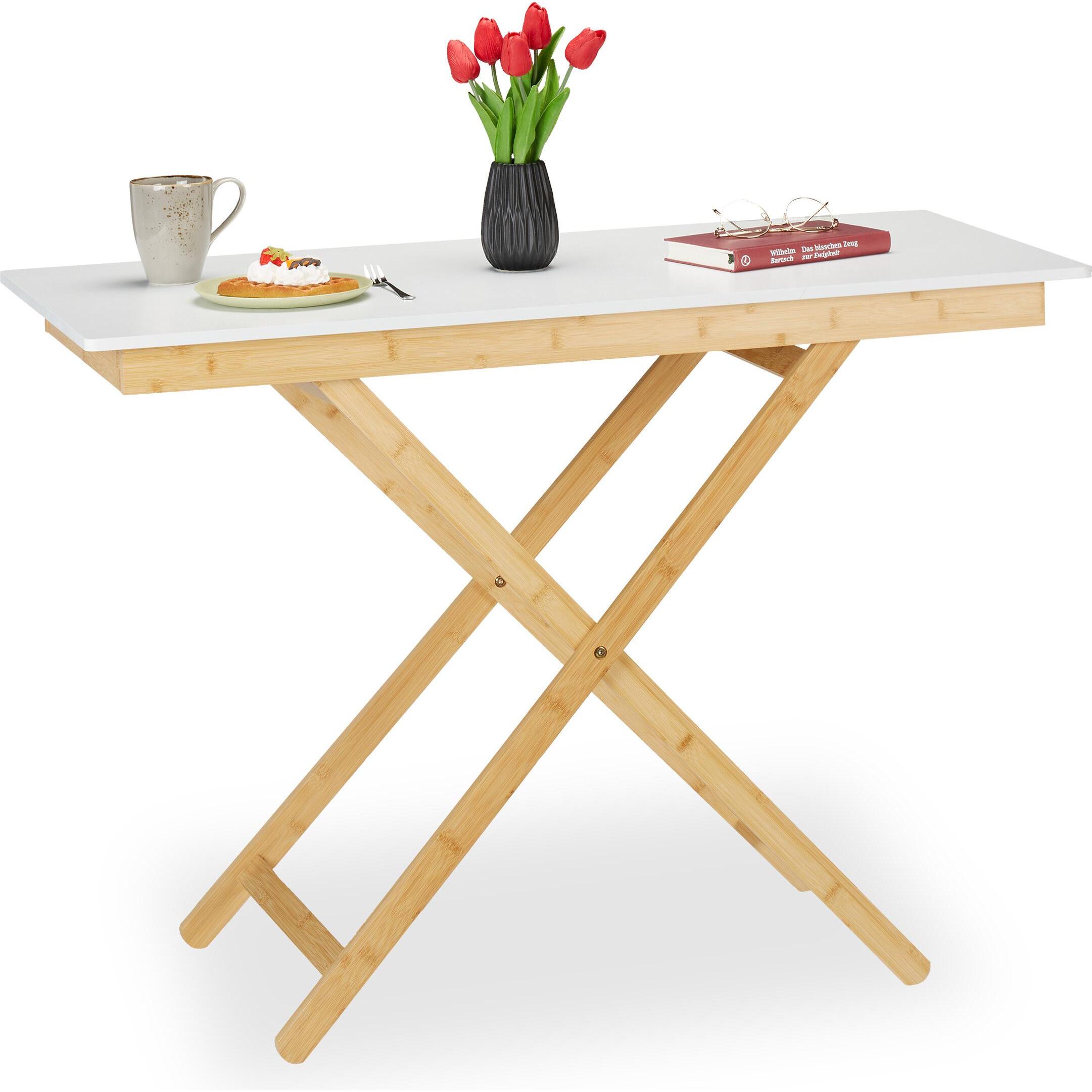 Relaxdays, Gartentisch + Balkontisch, Klapptisch (105 cm)