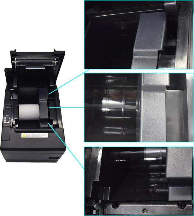 Actual product image equip Thermodrucker 58/80mm USB/Bluetooth/WiFi/+ schwarz (Bluetooth, USB, WLAN)