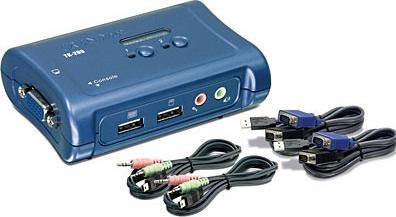 Actual product image Trendnet TK-209K 2-way USB KVM switch kit with audio
