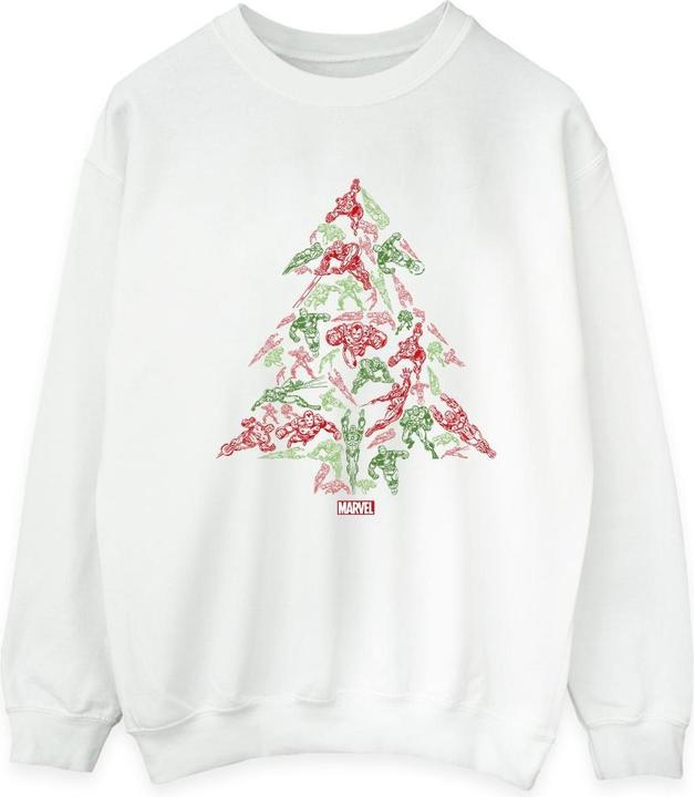 Actual product image Mens Avengers Christmas Tree Sweatshirt (XXL)