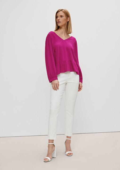 Image du produit Comma Bluse Peplum-Bluse aus Viskose (40)