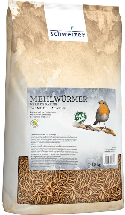 Image du produit Schweizer Eric Vogelfutter Vers de farine, 1.8 kg, Conditionnement : 1.8 kg (1 x, 1.80 kg)