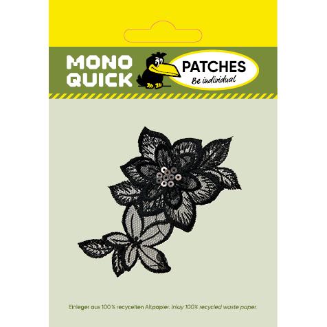Thumbnail - Mono Quick Blumenornament, Applikationen, Schwarz
