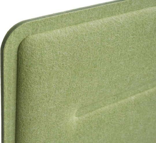 Actual product image Mendler Table partition HWC-G76, pin board, sound insulation fabric/textile with embossing, 100x30cm green (100 x 30 cm)