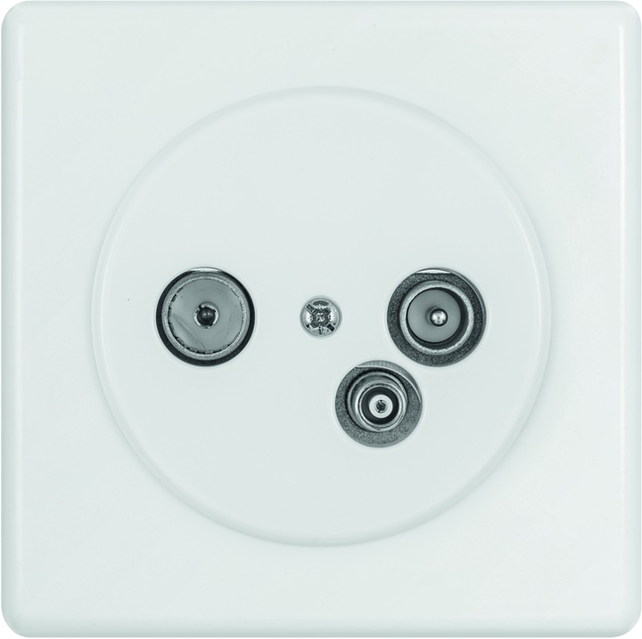 Produktbild Hager UP Antennendose für R/TV/Daten DD14 14dB 5-30MHz ws