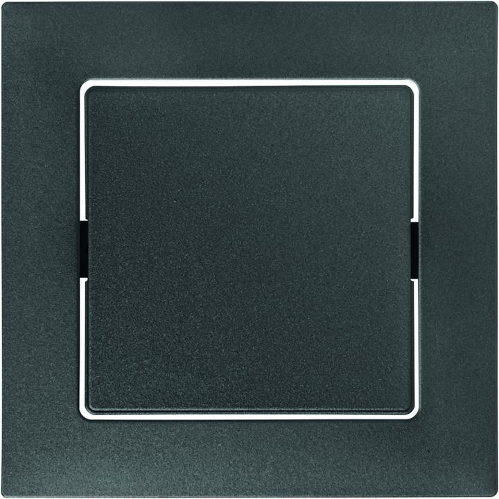 Actual product image Feller Cover set switch/button, bel. dark gray