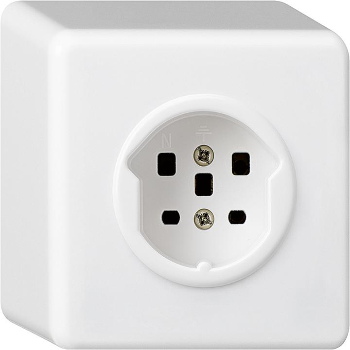 Actual product image Hager BASICO AP socket T25 ws