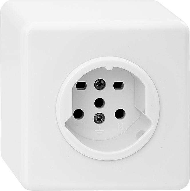 Produktbild Hager AP Steckdose T15, ws