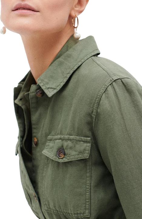 Actual product image Caroll Sahara Jacket with Adjustable Inner Straps and Horn-Effect Button Closure