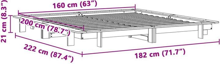 Actual product image vidaXL Bed (160 x 200 cm)