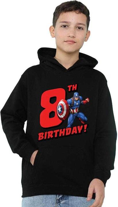 Produktbild Captain America 8th Birthday Kapuzenpullover Zum Überziehen (128)