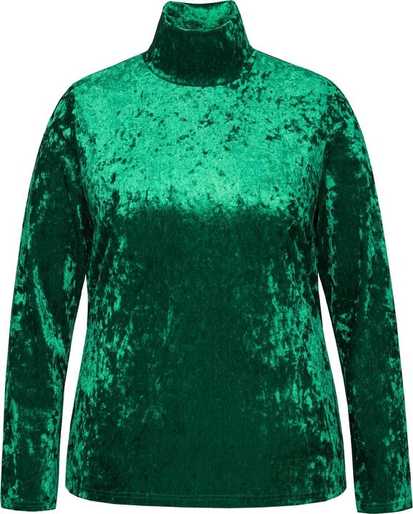 Produktbild Ulla Popken Samtshirt, Stehkragen, Slim, Langarm (58)