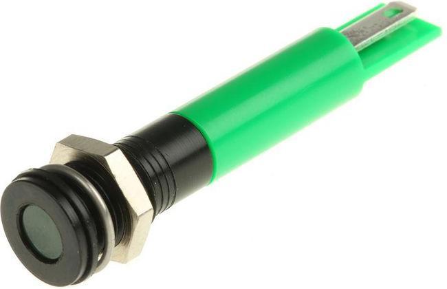 Produktbild RS PRO LED 8mm Chromblende 220Vac Grün