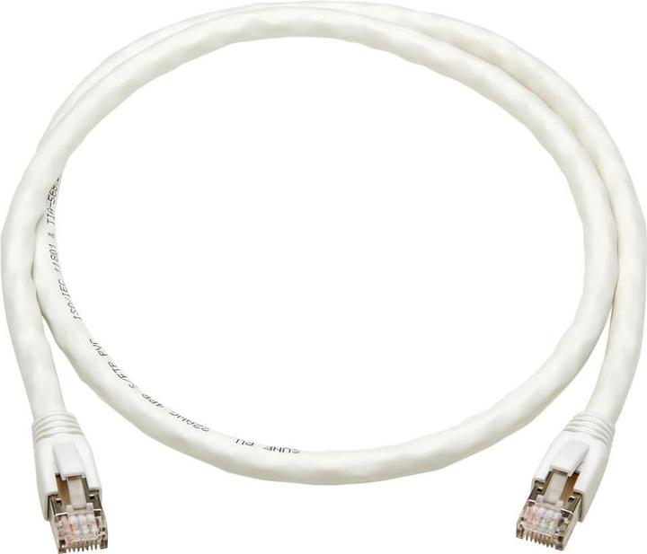 Produktbild Eaton Cat8 25G/40G-Certified Snagless Shielded S/FTP Ethernet Cable RJ45 M/M PoE White 3ft (S/FTP, CAT8.1, 0.91 m)