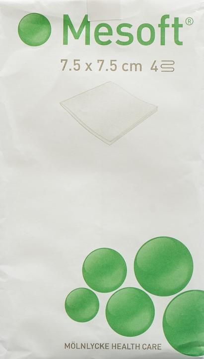 Actual product image Mesoft non-woven compress non-sterile 7.5 x 7.5 cm