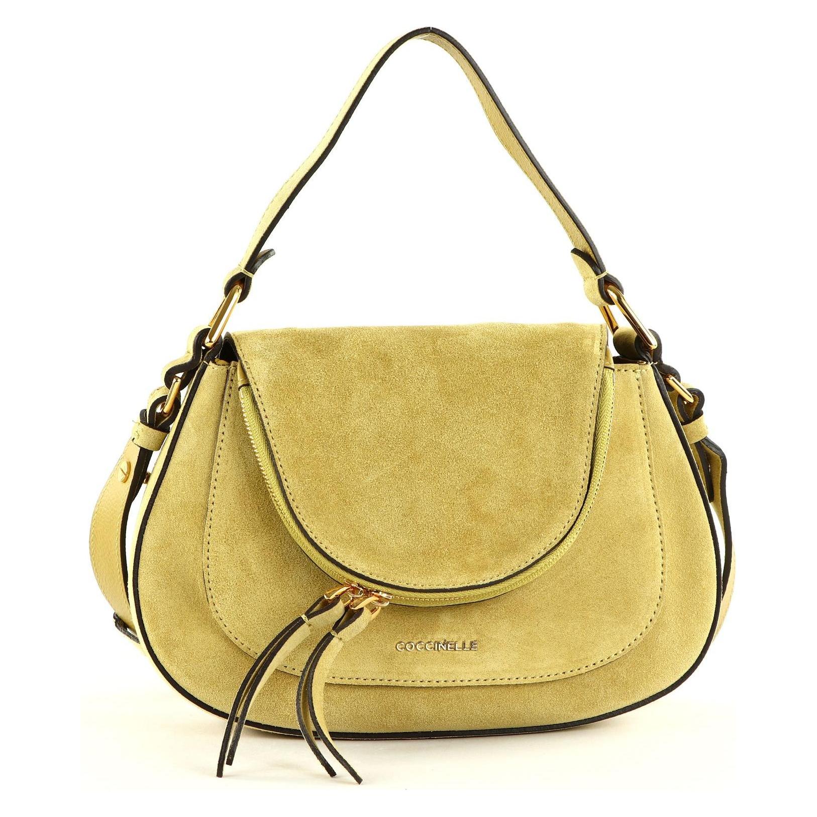 Coccinelle, Damen, Handtasche, Sole Suede Handbag, Gelb