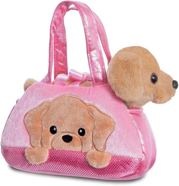 Produktbild Aurora 61365 - Fancy Pals Labrador Hund in Tragetasche, Plüsch, ca. 20 cm, 2-teilig (8 cm)