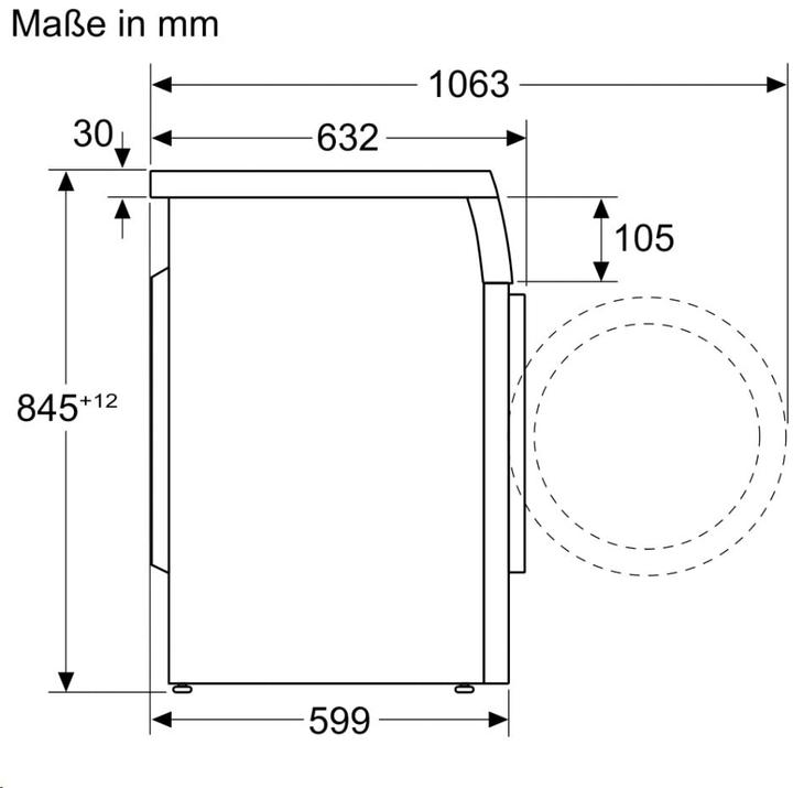 Actual product image Bosch Hausgeräte MDA Washing Machine Express Series6 WUU28TH1 (8 kg, Left)