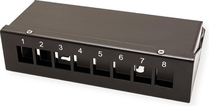 Image du produit Value Support de module Keystone, 8 ports, noir