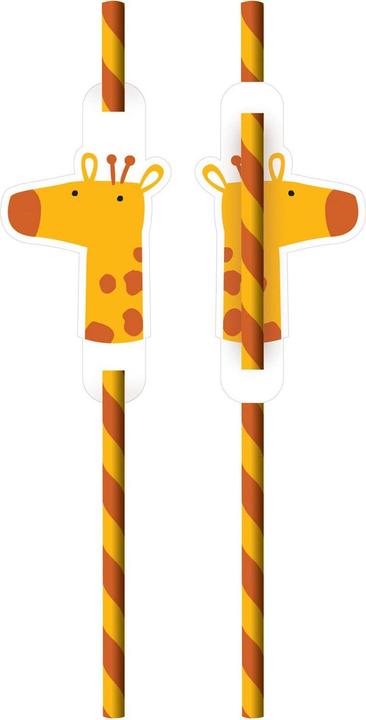 Actual product image Amscan Drinking Straws Animals Get Wild (8 x)