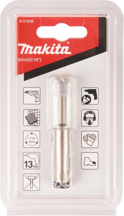 Productafbeelding Makita B-51839 Diamantboor voor keramische tegels 8 mm (8,0 millimeter)