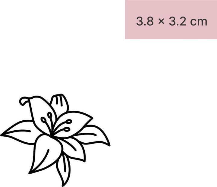 Actual product image minink Temporary tattoo - Blooming lily