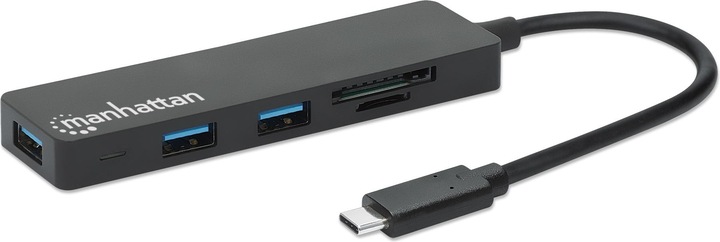 Immagine prodotto Manhattan Hub USB 3.0 con lettore di schede (USB-C, 3 Porti)