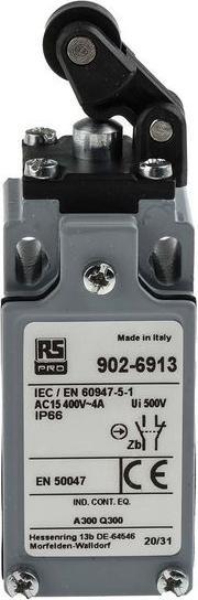 RS PRO LS M20 leva a rullo su pistone 1NO+1NC