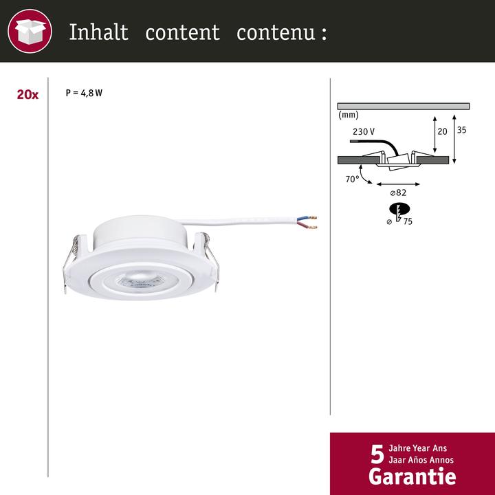 Actual product image Paulmann Recessed luminaires (580 lm)