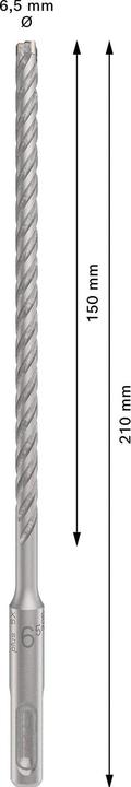 Immagine prodotto Bosch Professional Zubehör punta per martello in carburo SDS-Plus p5X Lunghezza 210 mm Punta ø 6,5 mm (6,5 mm)