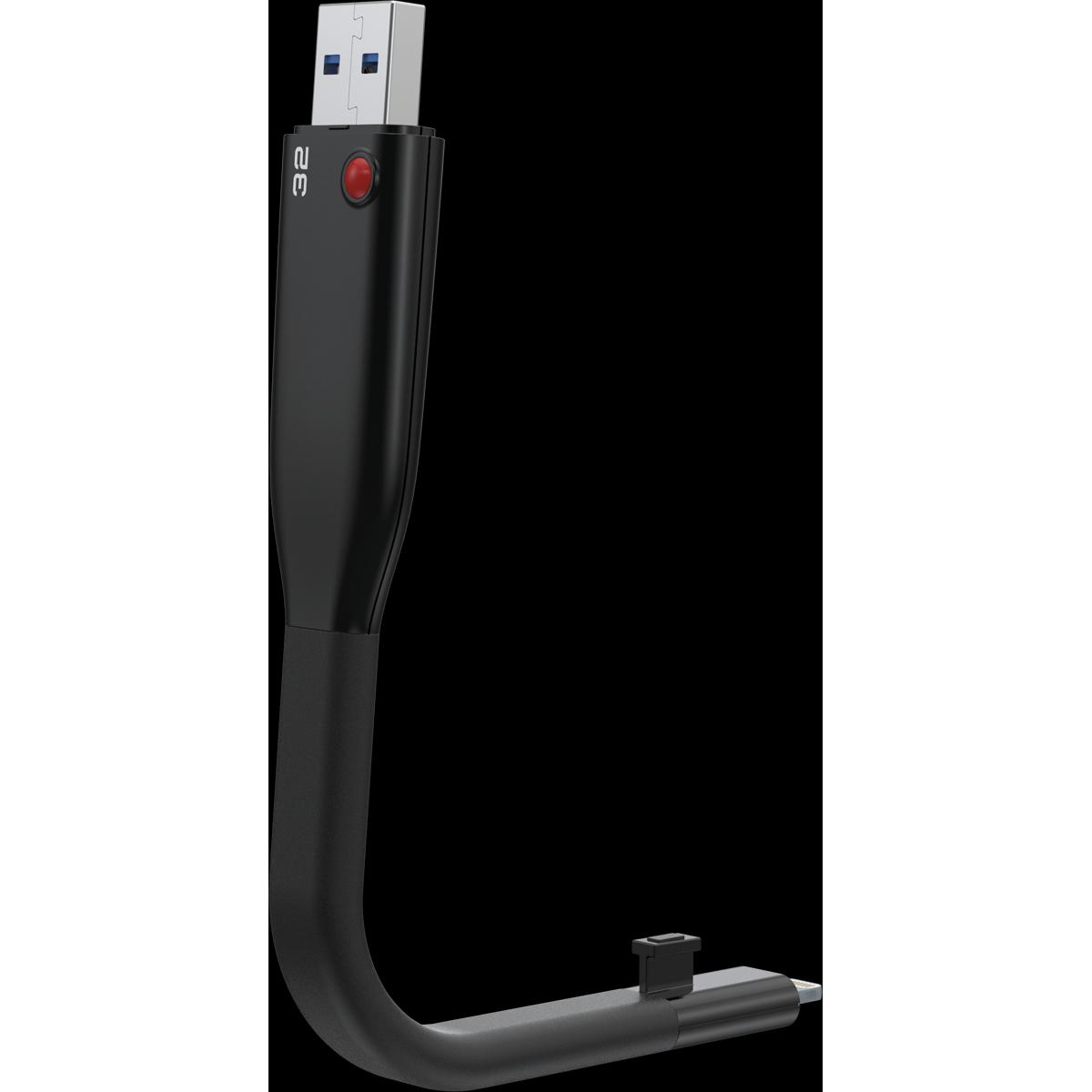 Thumbnail - Emtec T500 Icobra2 (32 GB, Lightning, USB 3.0), USB Stick, Schwarz