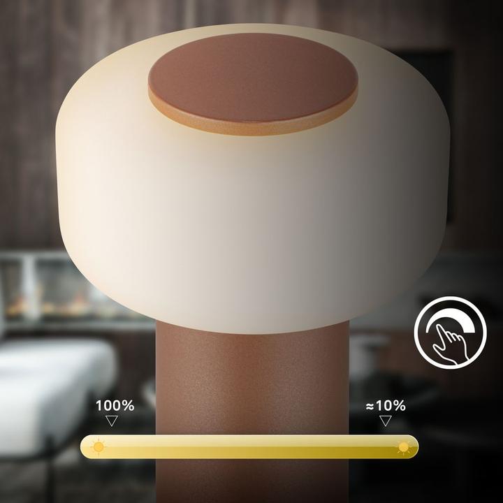 Produktbild Briloner Brilo unplugged JUNA Akku Tischleuchte - Coffee (210 lm)