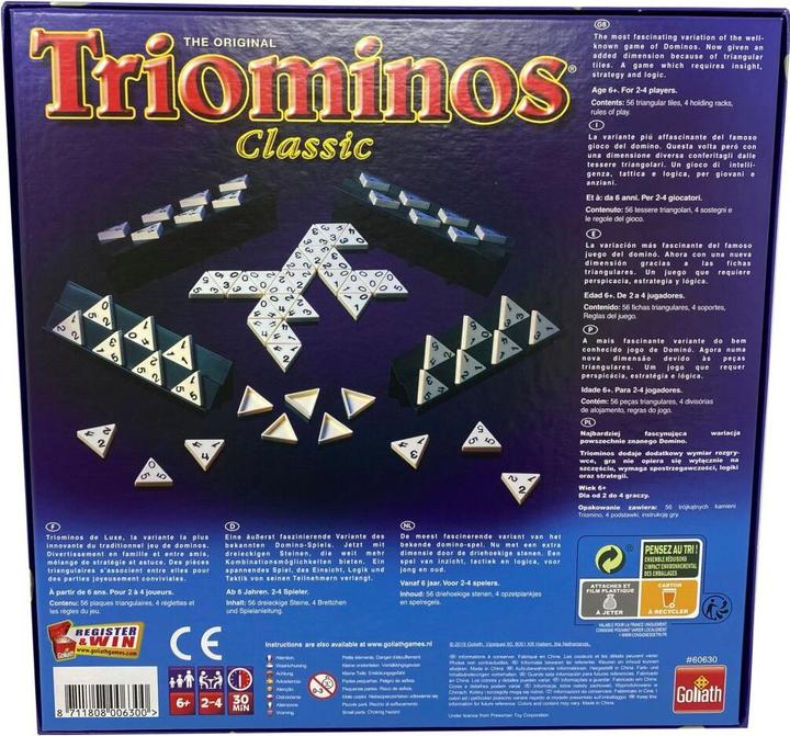 Actual product image Goliath Toys Triominos Classic (German, French, Italian, English)