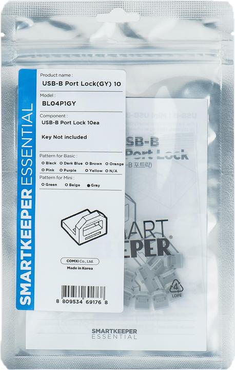 Produktbild Smart Keeper Mini USB-B Port Blocker grau 10 Stk.