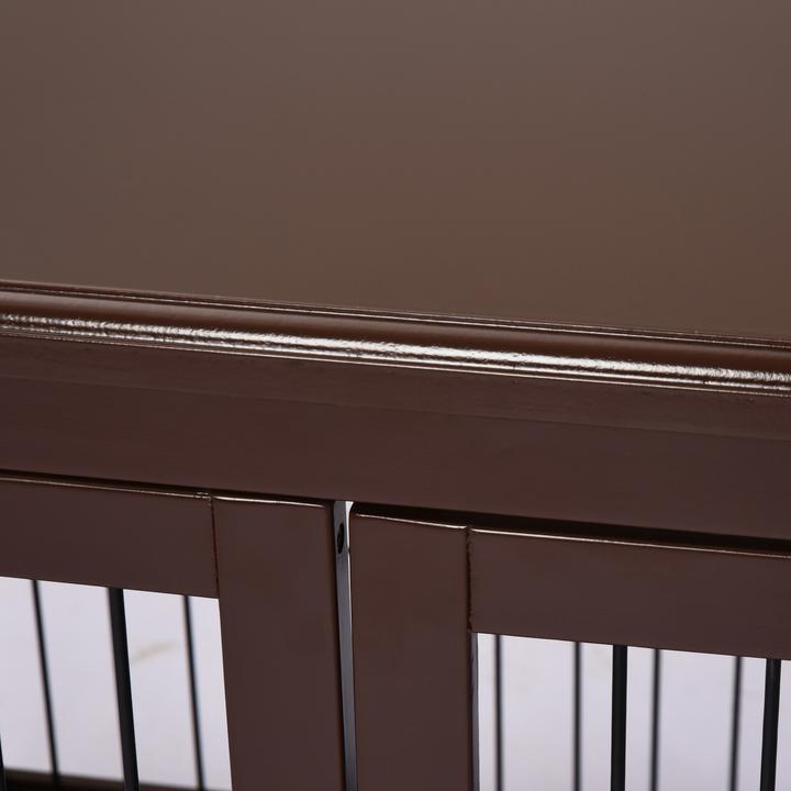 Immagine prodotto PawHut Hundekäfig MDF, Metall Braun (Gabbia per cani)