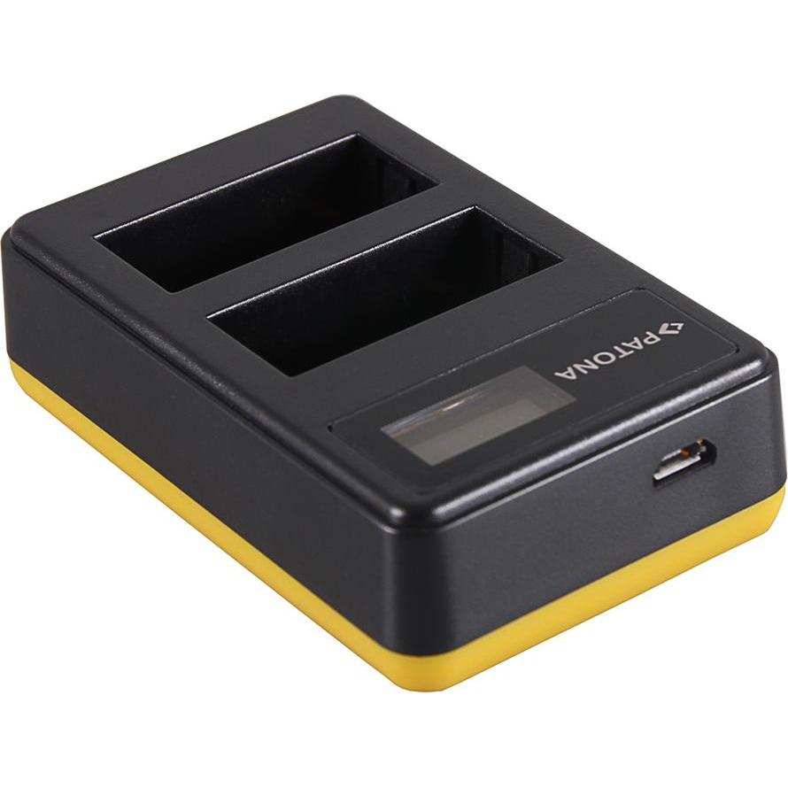 Patona Caricatore USB doppio LCD per Fujifilm Fuji NP-W126 FinePix HS30 EXR HS30EXR HS-30EXR HS33 (Caricabatterie per fotocamere), Alimentatore fotoca