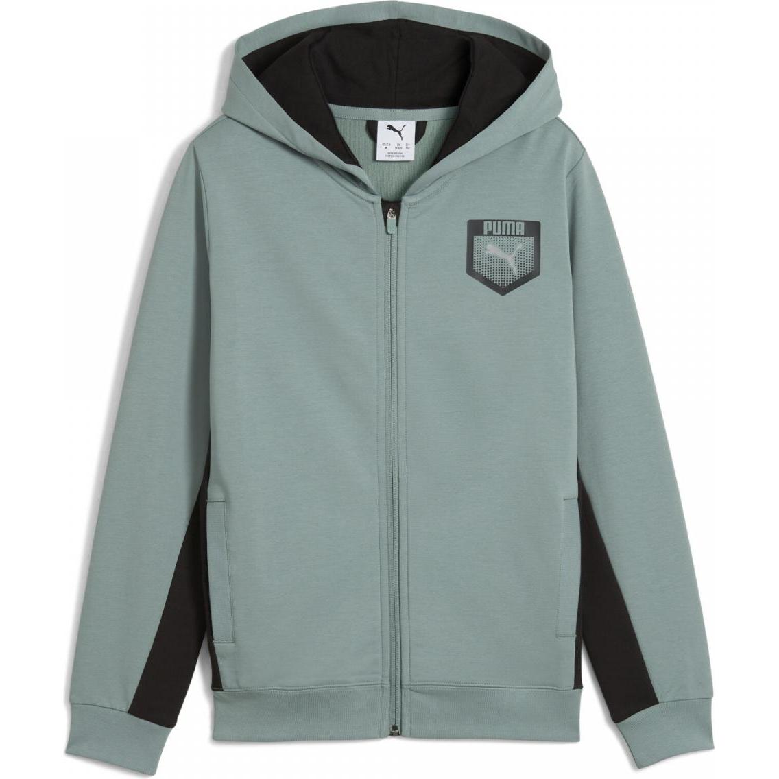 Puma, Jungen, Pullover, ACTIVE SPORTS Graphic Hoodie Full-Zip TR B, Schwarz, (140)