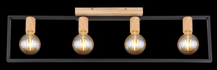 Produktbild Globo Deckenlampe Metall schwarz matt, 4xE27, 15479-4D (E27)