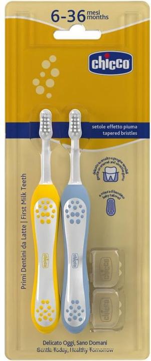 Actual product image Chicco Toothbrush for 6-36 Months Indigo 2 Pieces (Soft, 2 x)