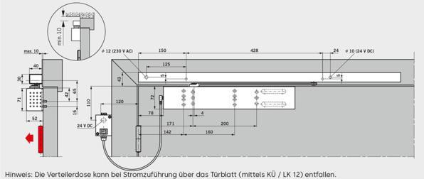 Produktbild Dormakaba Freilauf-Türschliesser TS 99 FLR / FLR-K Contur Design (Glastür, Indoor)