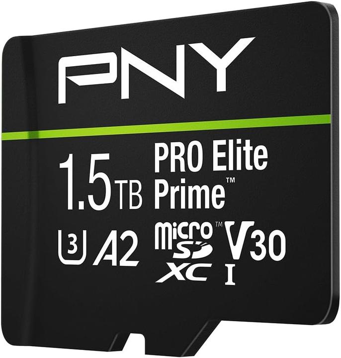 Actual product image PNY microSD Pro Elite Prime 1.5TB (1500 GB, microSDXC, U3, UHS-I)