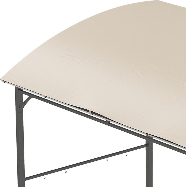 Image du produit Swisshandel24 Pavillon de barbecue, protection contre la pluie, résistant aux UV, avec crochet, acier, polyester (215 cm, 150 cm)