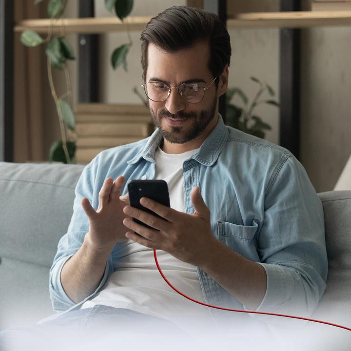 Produktbild SBS Tissue cable Type-C to Type-C 1.5m Rot (1.50 m, USB 2.0, 60 W)