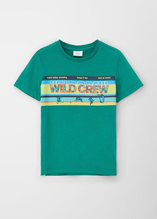 Produktbild s.Oliver T-Shirt Jerseyshirt mit Statement-Print (92)