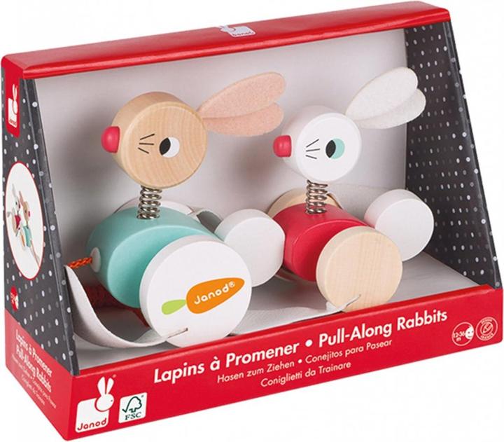 Actual product image Janod Pull-along bunny family