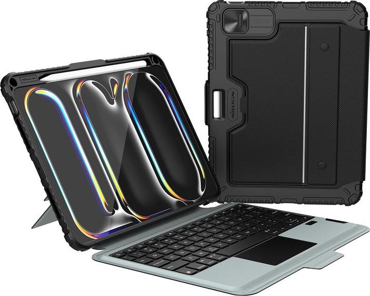 Nillkin Bumper Combo Keyboard Case (Version mit Hintergrundbeleuchtung) für iPad Pro 11 2024 Schwarz (Apple iPad Pro 11 2024)