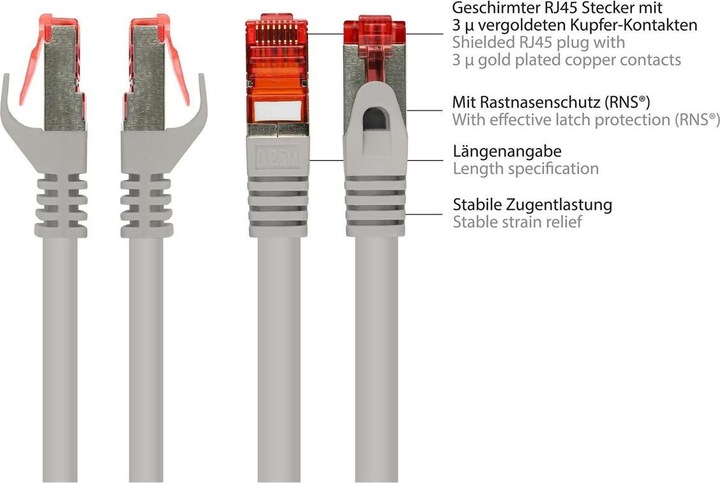Actual product image Goobay Network cable (S/STP, CAT6, 5 m)